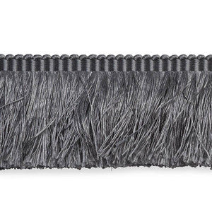 Francois Silk Brush Fringe Grey 74593 by Schumacher Designer Trim