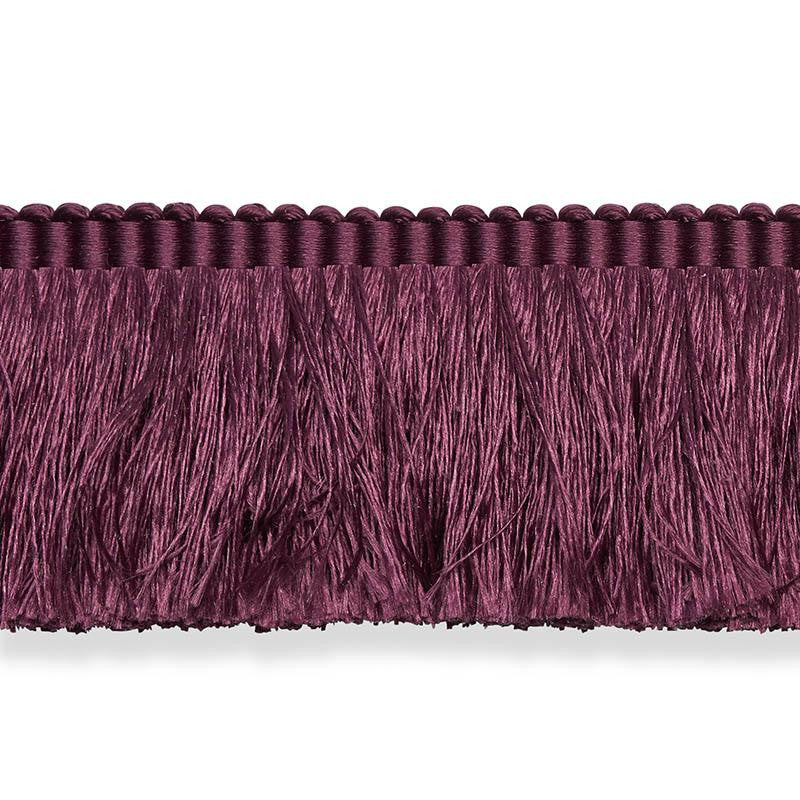 Francois Silk Brush Fringe Eggplant 74595 by Schumacher Designer Trim Perfect Basics: Trims & Tassels - Swanky Fabrics -