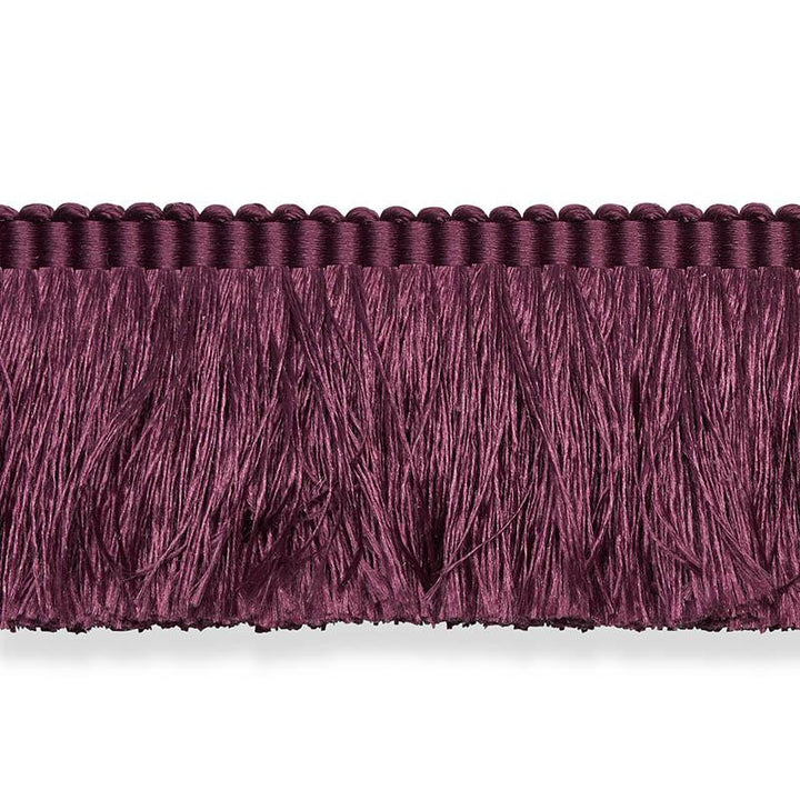 Francois Silk Brush Fringe Eggplant 74595 by Schumacher Designer Trim Perfect Basics: Trims & Tassels - Swanky Fabrics -