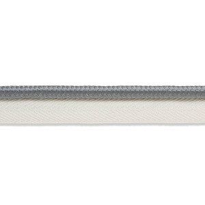 Gustave Silk Lip Cord Medium Grey 74553 by Schumacher Designer Trim