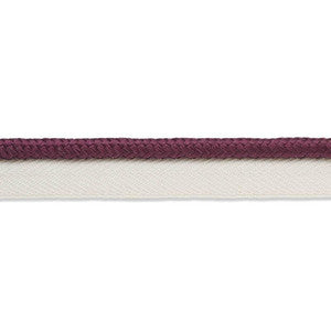 Gustave Silk Lip Cord Medium Eggplant 74555 by Schumacher Designer Trim