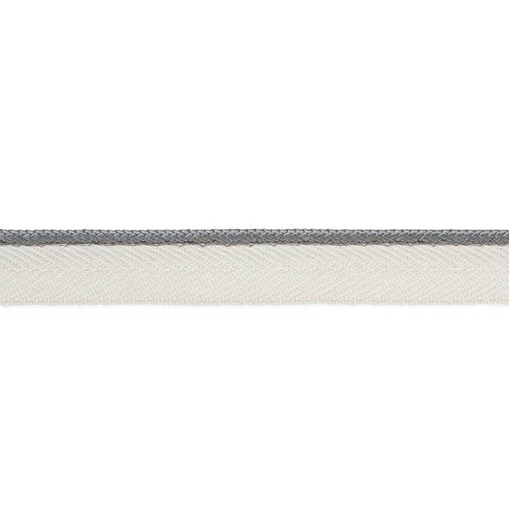 Gustave Silk Lip Cord Narrow Grey 74533 by Schumacher Designer Trim Perfect Basics: Trims - Swanky Fabrics -