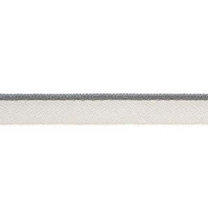 Gustave Silk Lip Cord Narrow Grey 74533 by Schumacher Designer Trim