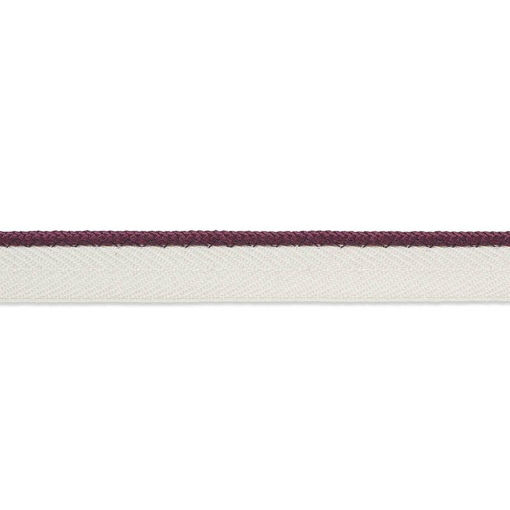 Gustave Silk Lip Cord Narrow Eggplant 74535 by Schumacher Designer Trim Perfect Basics: Trims - Swanky Fabrics -
