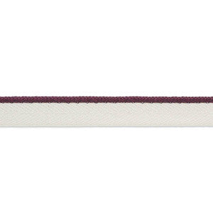 Gustave Silk Lip Cord Narrow Eggplant 74535 by Schumacher Designer Trim