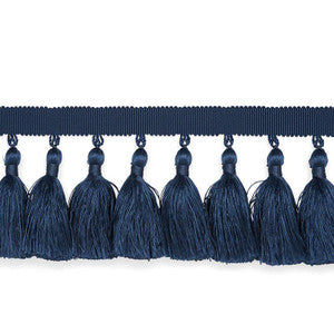 Valentin Silk Tassel Navy 76804 by Schumacher Designer Trim