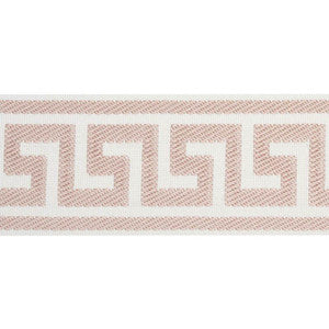 Etienne Silk Greek Key Wide Blush 74709 by Schumacher Designer Trim