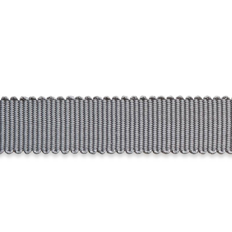 Pierre Silk Gimp Narrow Grey 74653 by Schumacher Designer Trim Perfect Basics: Trims - Swanky Fabrics -