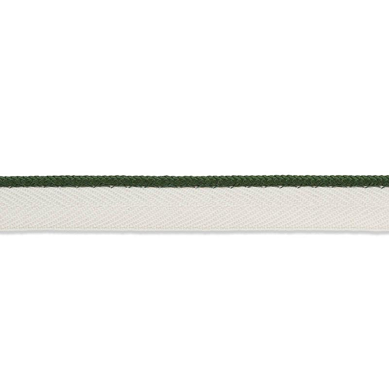 Gustave Silk Lip Cord Narrow Emerald 74534 by Schumacher Designer Trim Perfect Basics: Trims - Swanky Fabrics -