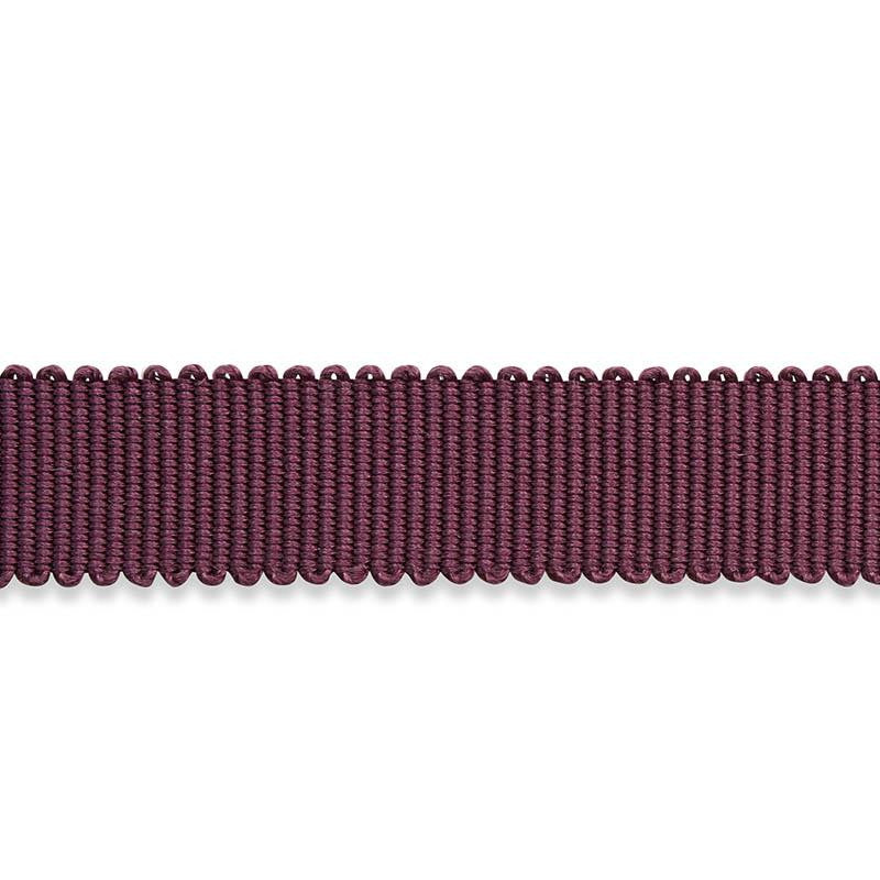 Pierre Silk Gimp Narrow Eggplant 74655 by Schumacher Designer Trim Le Max - Swanky Fabrics -