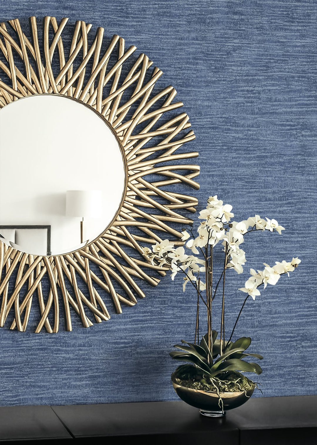 Bark Texture Metallic Storm Blue 2231812 by Etten Gallerie Designer Wallpaper