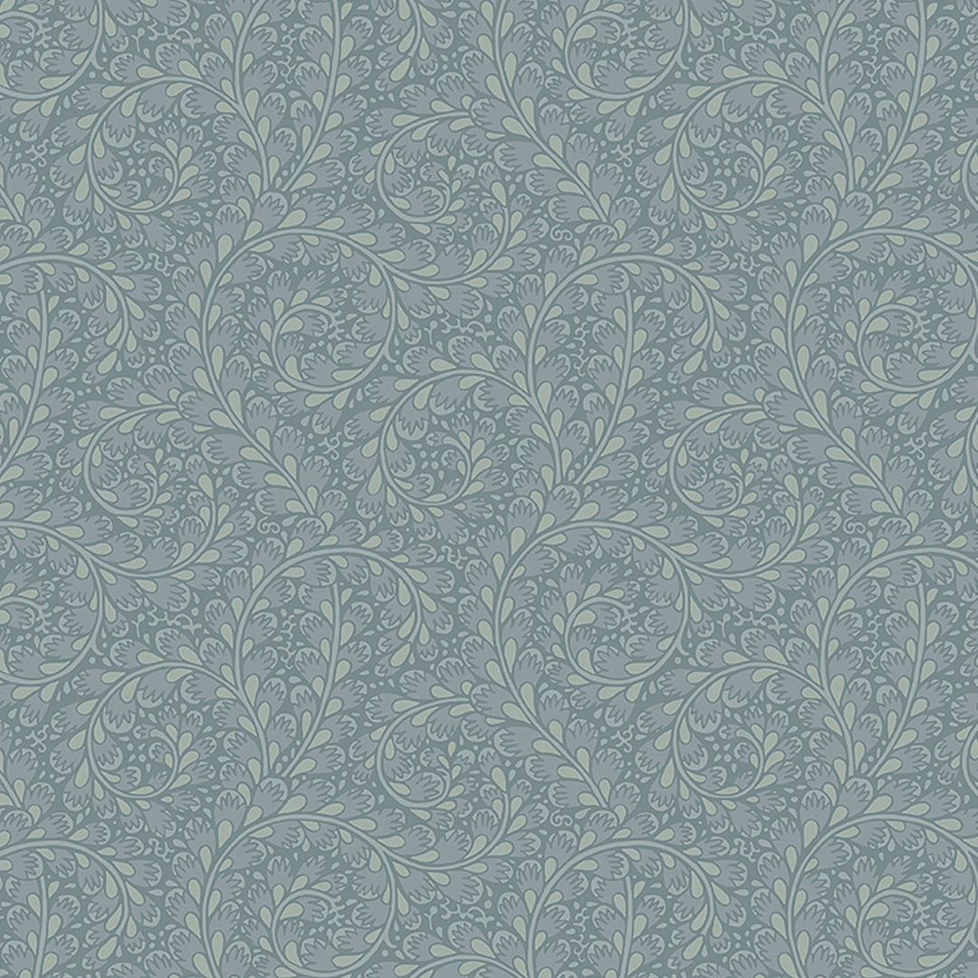 Wild Ferns Blue 2254 by Schumacher Designer Wallcovering