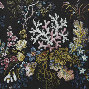 Kilburn'S Coral (Wp) # 04 Midnight by 1838 Wallcoverings Designer Wallpaper