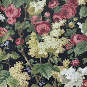 Floribunda (Wp) # 04 Midnight by 1838 Wallcoverings Designer Wallpaper
