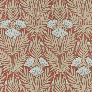 Floral Fanfare (Wp) # 02 Coral by 1838 Wallcoverings Designer Wallpaper