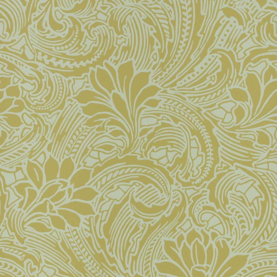 Eden (Wp) # 02 Mellow Yellow by 1838 Wallcoverings Designer Wallpaper V&A Decorative Papers STRAIGHT PASTE THE WALL UNITED KINGDOM V-25" 20.5"X11YD - Swanky Fabrics -