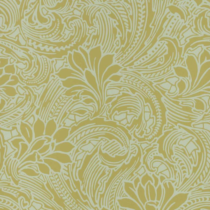 Eden (Wp) # 02 Mellow Yellow by 1838 Wallcoverings Designer Wallpaper V&A Decorative Papers STRAIGHT PASTE THE WALL UNITED KINGDOM V-25" 20.5"X11YD - Swanky Fabrics -