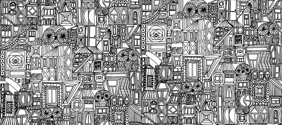 Bubi Ebony and Eggshell 23300X by Marimekko Designer Wallpaper
