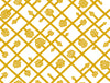 Spalje Mustard and Eggshell 23346X by Marimekko Designer Wallpaper