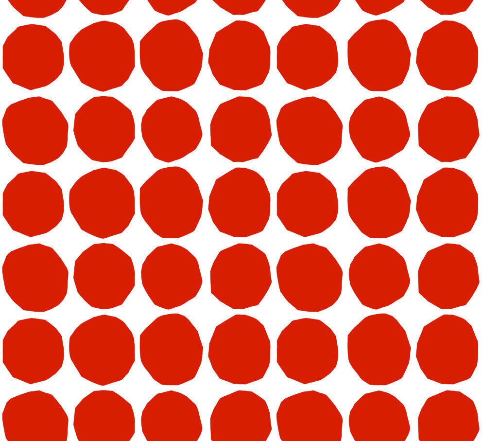 Pienet Kivet Scarlet and Eggshell 23381X by Marimekko Designer Wallpaper