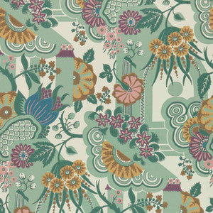 Pineapple Garden (Wp) # 04 Sage by 1838 Wallcoverings Designer Wallpaper
