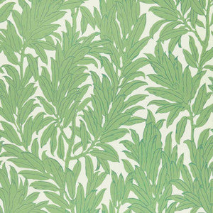 Laurel Leaf (Wp) # 01 Verde by 1838 Wallcoverings Designer Wallpaper
