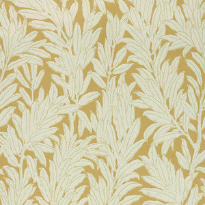 Laurel Leaf (Wp) # 04 Ochre by 1838 Wallcoverings Designer Wallpaper