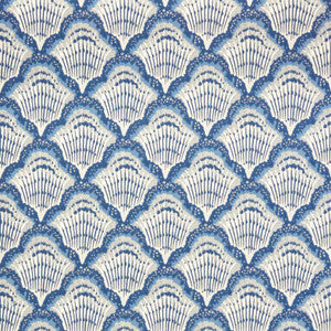 Calico Shell (Wp) # 04 Cobalt by 1838 Wallcoverings Designer Wallpaper