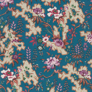 Kilburn'S Maze (Wp) # 02 Prussian Blue by 1838 Wallcoverings Designer Wallpaper