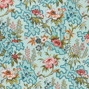 Kilburn'S Maze (Wp) # 05 Celeste by 1838 Wallcoverings Designer Wallpaper