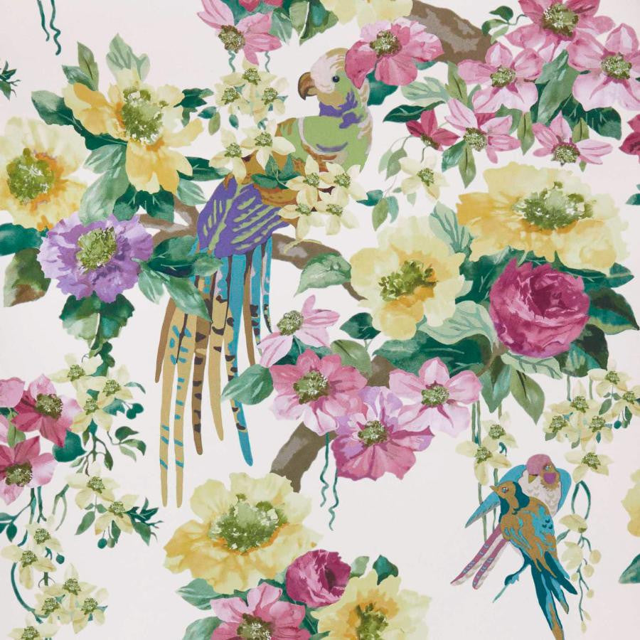 Floral Serenade (Wp) # 03 Summer by 1838 Wallcoverings Designer Wallpaper V&A Decorative Papers Ii HALF DROP PASTE THE WALL UNITED KINGDOM V-21" 20.5"X11YD - Swanky Fabrics -
