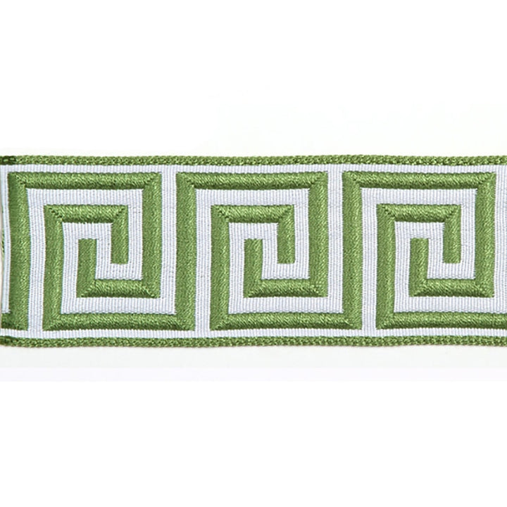 Hellenic Key Jacquard Tape Kiwi by Europatex Designer Fabric Hellenic 62% Fibranne, 38% Rayon 2.00 inches - Swanky Fabrics -