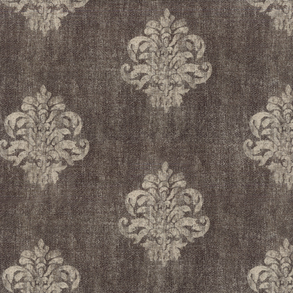 Broadmoor Charcoal Srd 250150 by ED Ellen DeGeneres Designer Fabric ED BY ELLEN DEGENERES 100% Cotton CHINA Wyzenbeek 39,000 Horizontal: 6.75" and Vertical: 8.40" 54" - Swanky Fabrics -