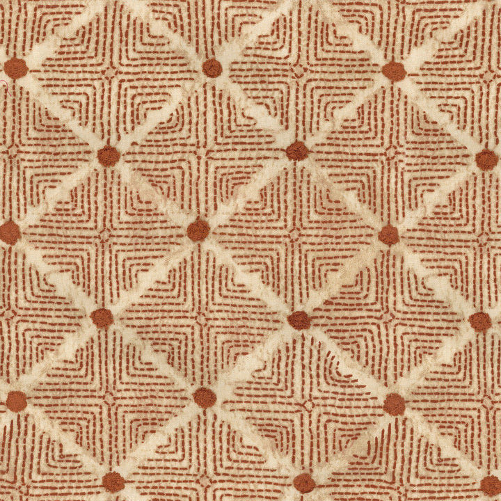 Wilshire Umber 250311 by ED Ellen DeGeneres Designer Fabric CURATED TRAVELS BASE:100% Cotton EMBROID:100% Polyester CHINA Wyzenbeek 15,000 Horizontal: 13.50" and Vertical: 18.00" 54" - Swanky Fabrics -