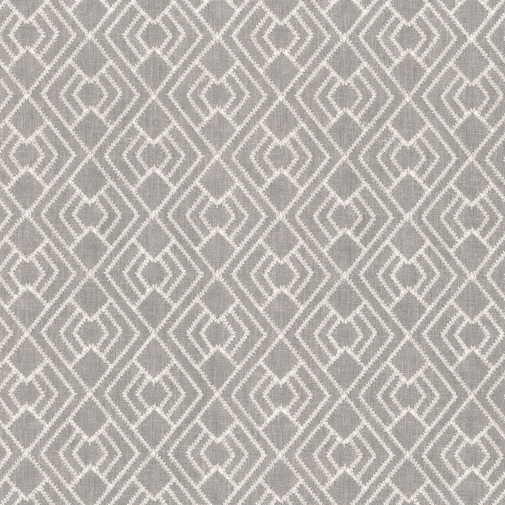 CORDELL EMB Fog 250321 by ED Ellen DeGeneres Designer Fabric - 70% Poly 30% Cotton base, 100% Poly embroidery India 51000 Horizontal: 3.25 and Vertical: 3.25 54" Base 52" Emb - Swanky Fabrics -