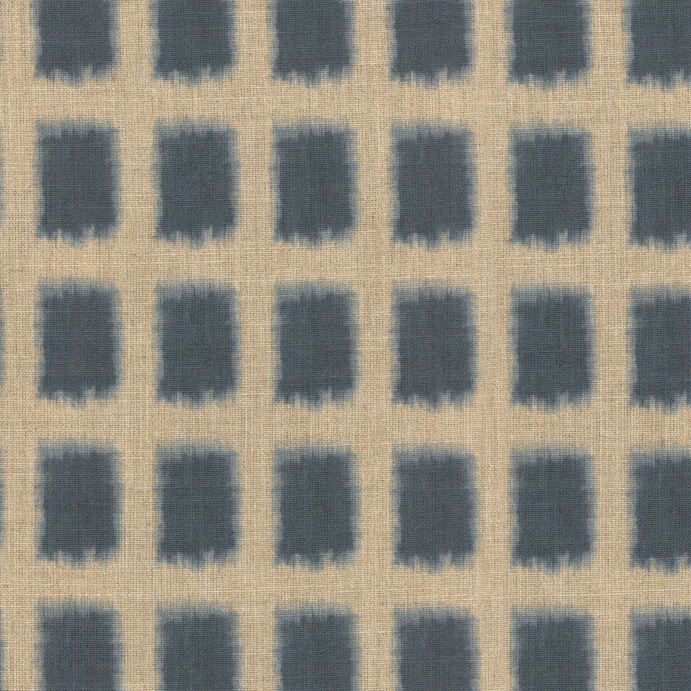 Nopal Indigo 250340 by ED Ellen DeGeneres Designer Fabric CURATED TRAVELS 100% Polyester INDIA Wyzenbeek 15,000 Horizontal: 2.25" and Vertical: 3.00" 54" - Swanky Fabrics -