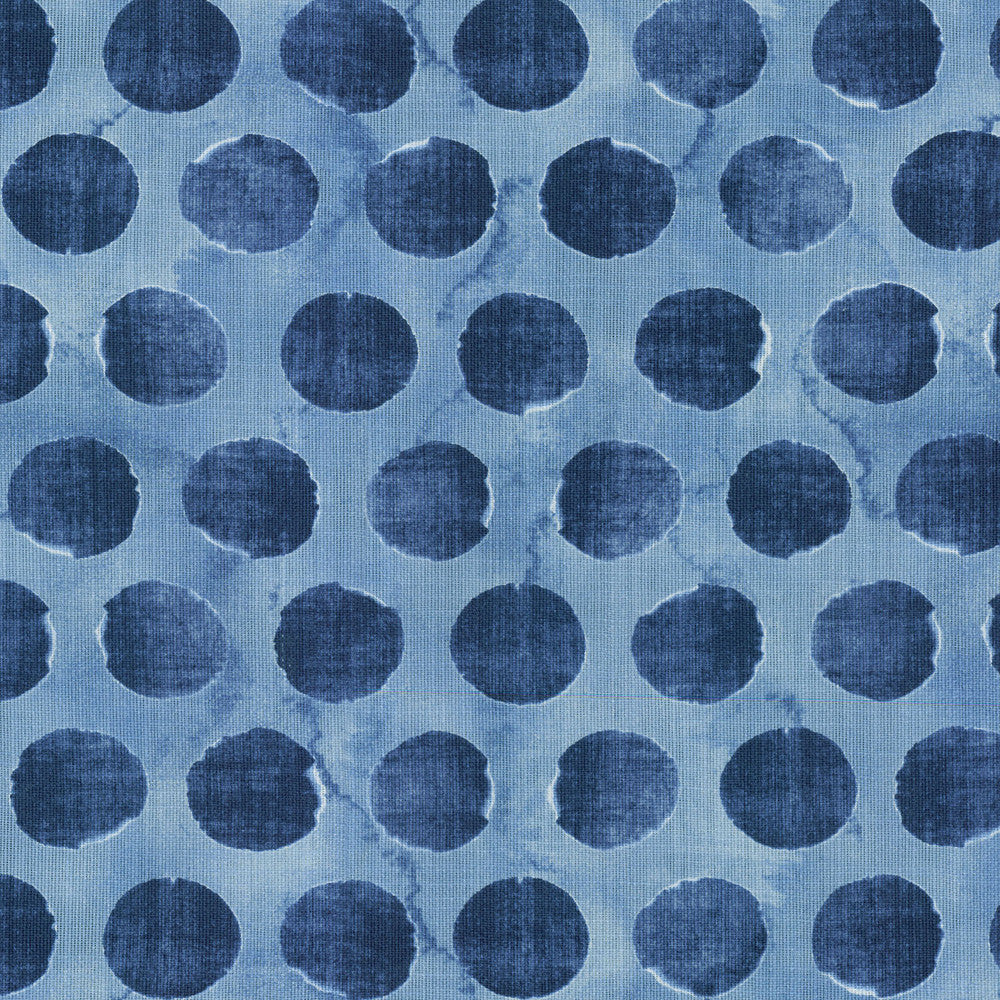 Selva Spots Denim 250700 by ED Ellen DeGeneres Designer Fabric - 100%Cotton China 42000 Horizontal: 13.5 and Vertical: 13.5 54 - Swanky Fabrics -