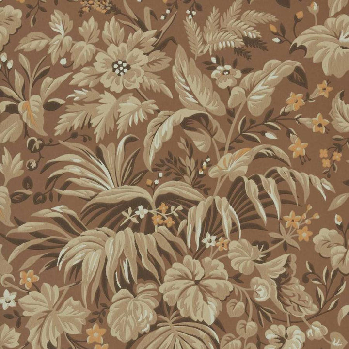 Palmette (Wp) # 03 Clay by 1838 Wallcoverings Designer Wallpaper V&A Decorative Papers Iii HALF DROP PASTE THE WALL UNITED KINGDOM V-12.75" H-25.5" 20.5"X11YD - Swanky Fabrics -