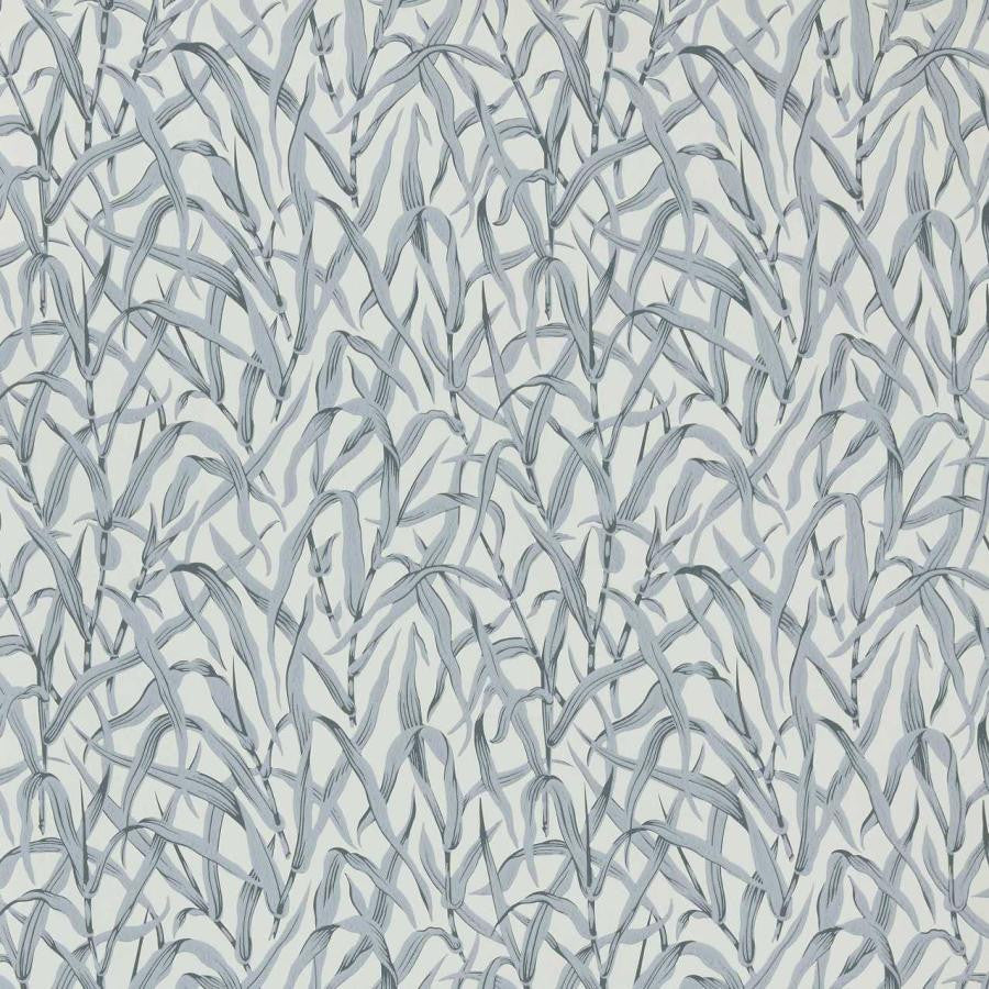 Ornamental Grasses (Wp) # 04 Pewter by 1838 Wallcoverings Designer Wallpaper V&A Decorative Papers Iii STRAIGHT PASTE THE WALL UNITED KINGDOM V-21" 20.5"X11YD - Swanky Fabrics -