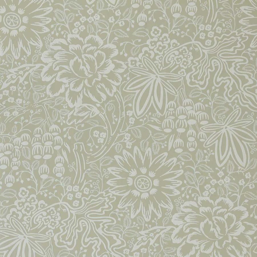 Peony Garden (Wp) # 01 Natural by 1838 Wallcoverings Designer Wallpaper V&A Decorative Papers Iii STRAIGHT PASTE THE WALL UNITED KINGDOM V-25" 20.5"X11YD - Swanky Fabrics -