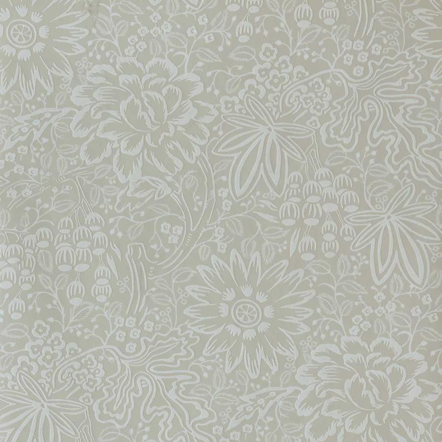 Peony Garden (Wp) # 02 Ivory by 1838 Wallcoverings Designer Wallpaper V&A Decorative Papers Iii STRAIGHT PASTE THE WALL UNITED KINGDOM V-25" 20.5"X11YD - Swanky Fabrics -
