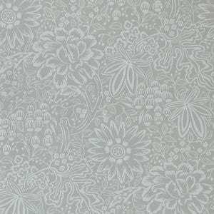 Peony Garden (Wp) # 03 Pewter by 1838 Wallcoverings Designer Wallpaper