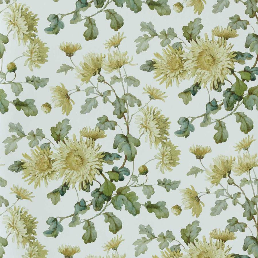 Charlotte (Wp) # 01 Primrose by 1838 Wallcoverings Designer Wallpaper V&A Decorative Papers Iii STRAIGHT PASTE THE WALL UNITED KINGDOM V-15.75" 20.5"X11YD - Swanky Fabrics -