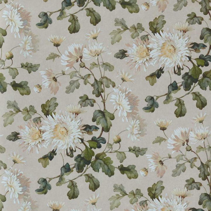 Charlotte (Wp) # 04 Apricot by 1838 Wallcoverings Designer Wallpaper V&A Decorative Papers Iii STRAIGHT PASTE THE WALL UNITED KINGDOM V-15.75" 20.5"X11YD - Swanky Fabrics -