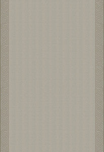 Greek Key Embroidery Pebble And Taupe 25800 by Schumacher Designer Fabric