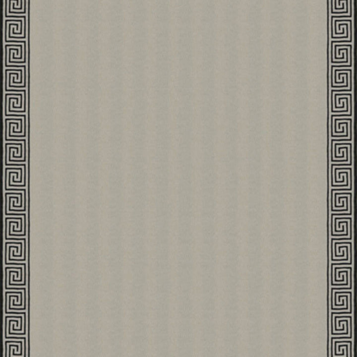 Greek Key Embroidery Pebble And Black 25801 by Schumacher Designer Fabric IN HER STYLE IN HIS STYLE See Sample BELGIUM TO BE DETERMINED </p><p>Repeat: Horizontal: - and Vertical: 4 1/4" (11CM) 57" WIDE (145CM) - Swanky Fabrics -