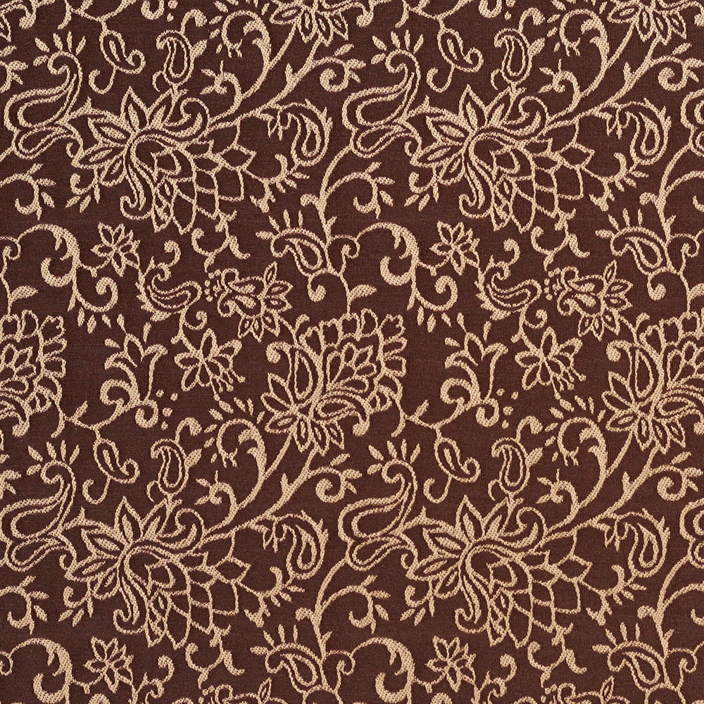 2603 Sable/Garden by Charlotte Designer Fabric Uptown Jacquards VI 100% Woven Polyester Asia Exceeds 70,000 Wyzenbeek Rubs (Heavy Duty) Horizontal: 6" x Vertical: 7" 54 Inches - Swanky Fabrics -