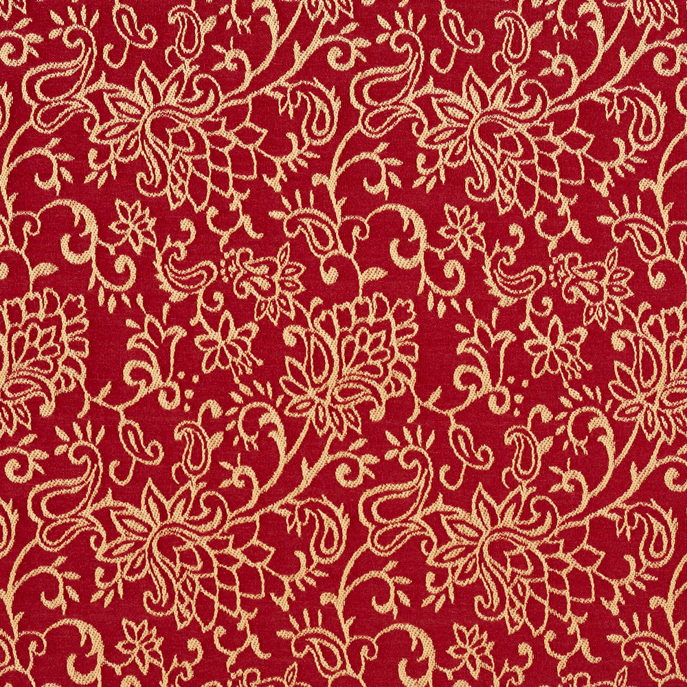 2607 Crimson/Garden by Charlotte Designer Fabric Uptown Jacquards VI 100% Woven Polyester Asia Exceeds 72,000 Wyzenbeek Rubs (Heavy Duty) </p><p>Repeat: Horizontal: 6" x Vertical: 7" 54 Inches - Swanky Fabrics -