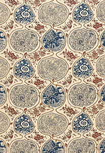 Katsugi Indigo & Cinnabar 2620931 by Schumacher Designer Fabric
