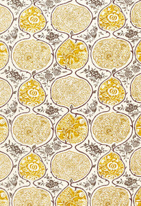 Katsugi Gold And Mushroom 2620934 by Schumacher Designer Fabric